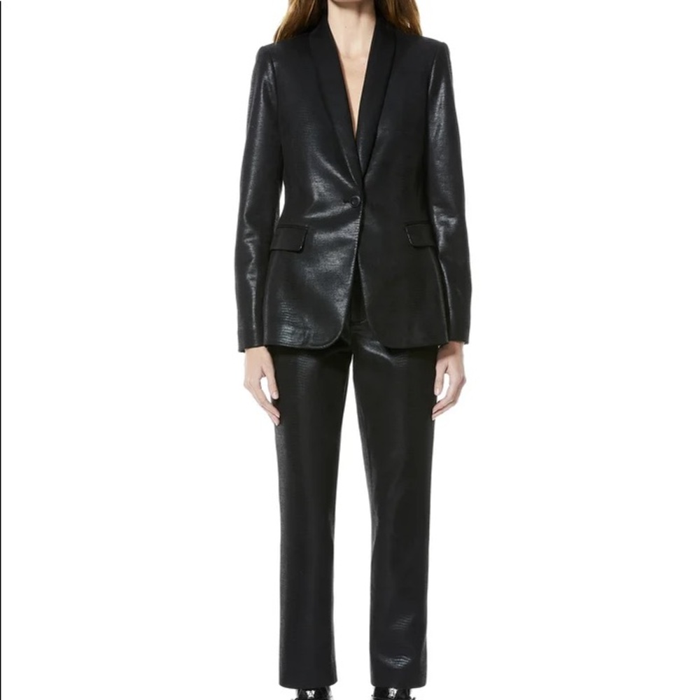 Alice + Olivia Macey Vegan Leather Blazer NWT